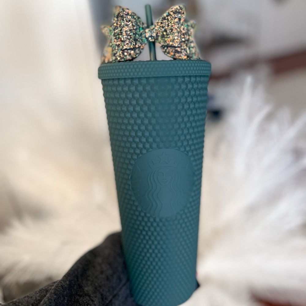 Starbucks frosted green studded tunbler